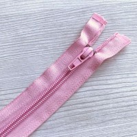 Молния пластик спираль №5, розовый - 45 см